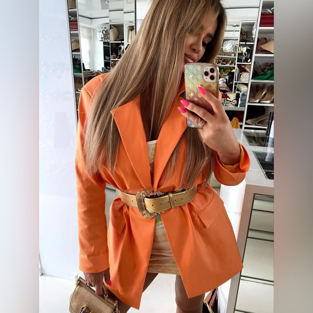 Orange Women's Blazer/Jacket (S/M)